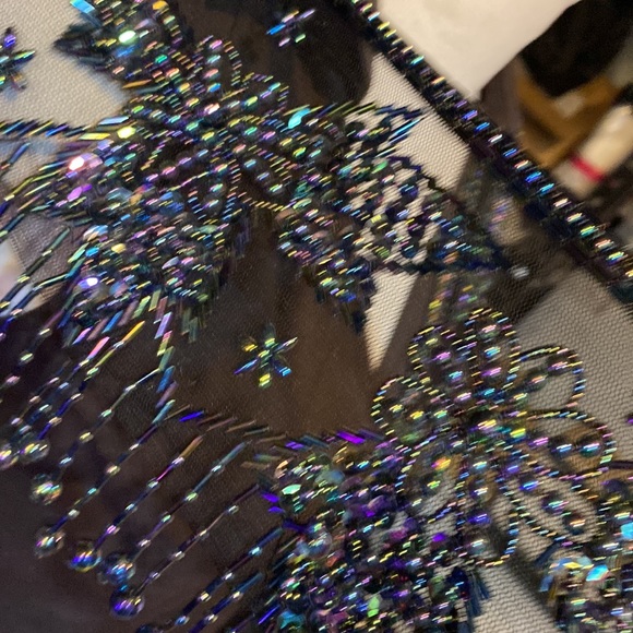 RARE!! Vintage, Exquisite, iridescent hand beaded Shaw. - Picture 3 of 6